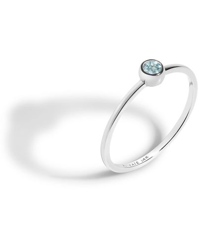 AUrate New York Birthstone Ring (aquamarine) - White
