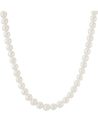 AUrate New York Classic Pearl Necklace 8mm - Metallic