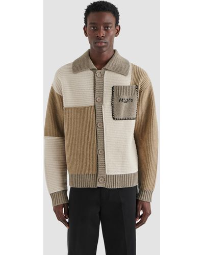 Axel Arigato Franco Patch Cardigan - Natural