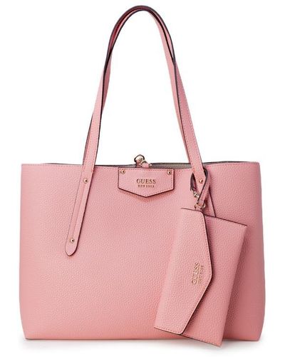 Guess Monique Small Tote Bag For Women, Latte/Pink price in Saudi Arabia,  Saudi Arabia