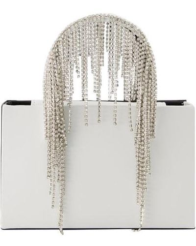 BLACK MIDI CRYSTAL FRINGE TOTE – KARA