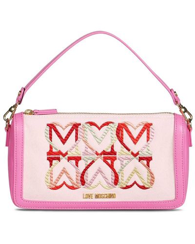 Pink 'M Small' shoulder bag Moschino - IetpShops Australia - Сумка michael kors  mel medium logo tote bag оригінал
