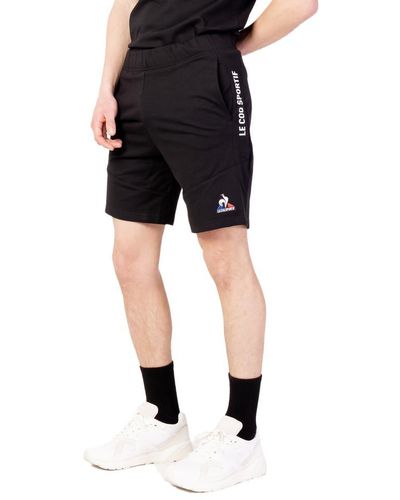 Black Le Coq Sportif Shorts for Men | Lyst