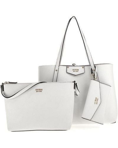 Handbag GUESS White in Synthetic - 34279243