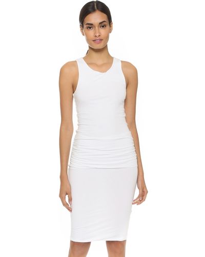 James Perse Ruched Tank Dress - White