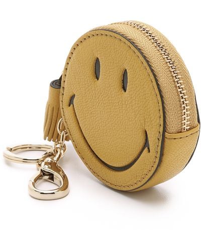 Anya Hindmarch Smiley Bag Charm - Mustard - Yellow
