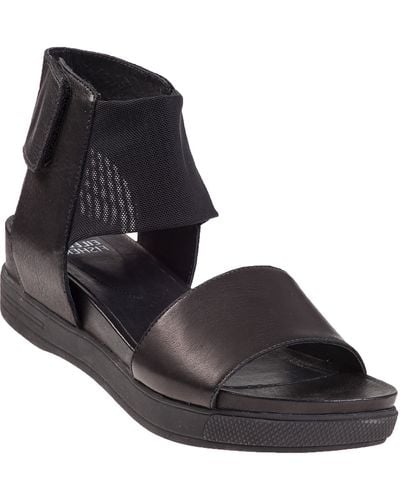 Eileen Fisher Spree Platform Sandal Black Leather