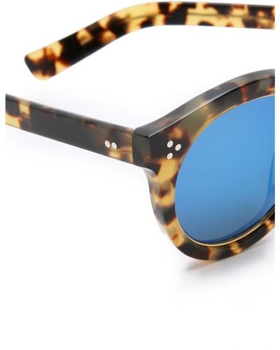 Illesteva Leonard Ii Ring Mirrored Sunglasses - Tortoise/blue - Brown