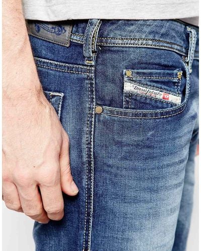 DIESEL Jeans Zatiny 848c Bootcut Fit Stretch Mid Vintage Wash - Blue