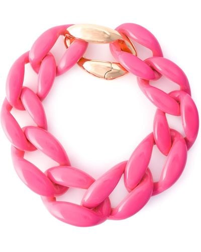 Moschino Chunky Chain Necklace - Pink