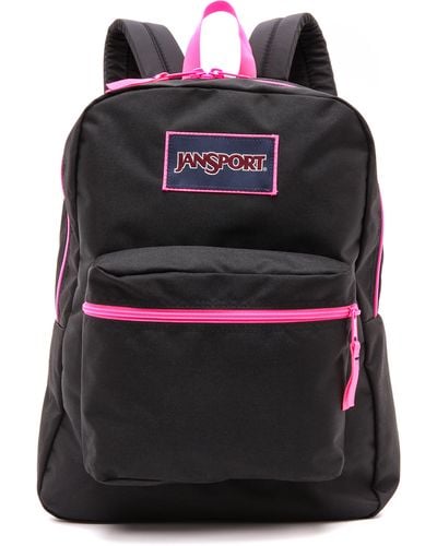 Jansport Classic Overexposed Backpack - Black And Fluorescent Pink