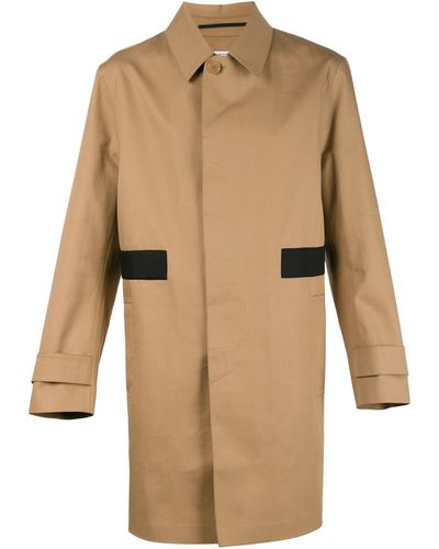 Givenchy Striped Applique Trench Coat - Brown