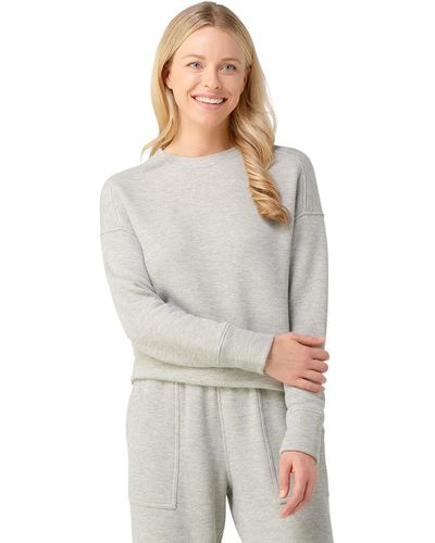 Smartwool Recycled Terry Cropped Crew Sweatshirt - Gray