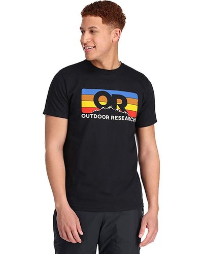 Outdoor Research Advocate Stripe T-Shirt - Black