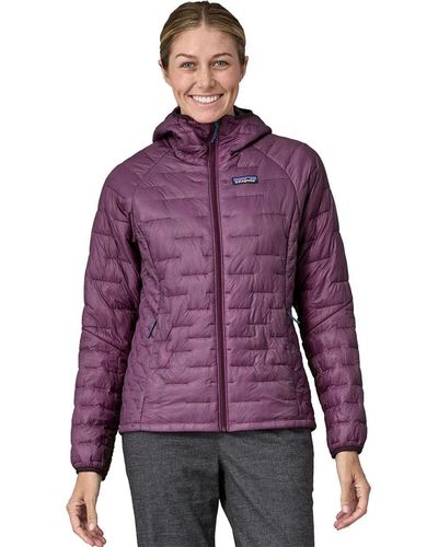 Patagonia Micro Puff Hooded Insulated Jacket - Purple