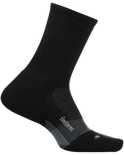Feetures Merino 10 Ultra Light Mini Crew Sock - Black