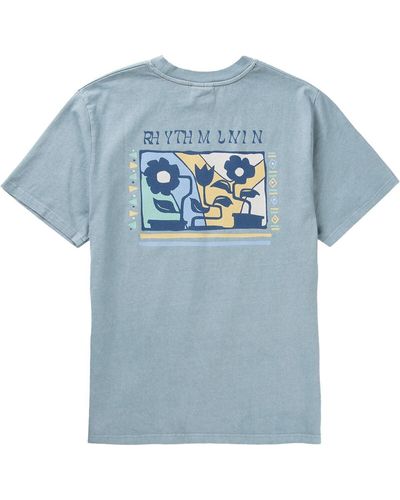 Rhythm Flower Vintage T-Shirt - Blue