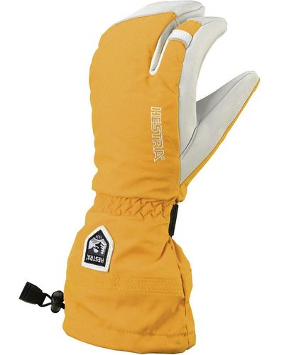 Hestra Army Leather Heli 3-Finger Glove - Yellow