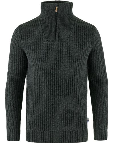 Fjallraven Ovik Half Zip Knit Sweater - Green