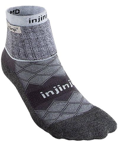 Injinji Liner Plus Runner Mini-crew Coolmax Sock - Black