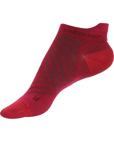 Icebreaker Run+ Ultralight Micro Sock - Red