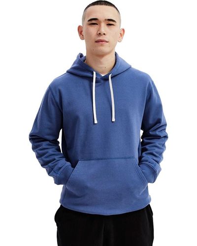 Reigning Champ Midweight Terry Classic Pullover Hoodie - Blue