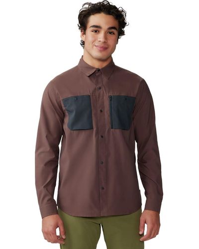 Mountain Hardwear Trail Sender Long-Sleeve Shirt - Brown