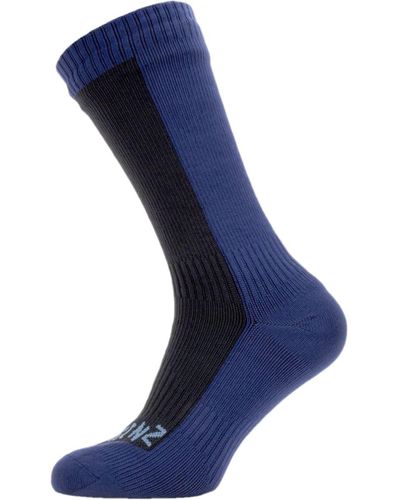 SealSkinz Waterproof Cold Weather Mid Length Sock - Blue