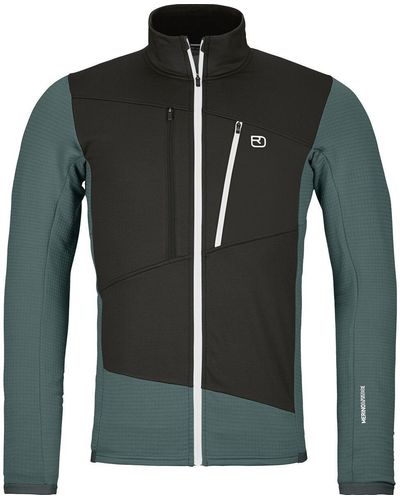 Ortovox Fleece Grid Jacket - Green