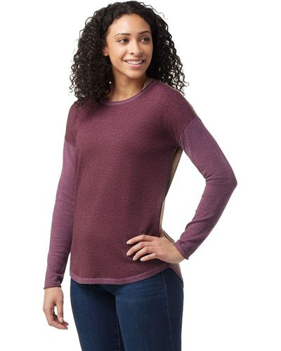 Smartwool Shadow Pine Colorblock Sweater - Purple