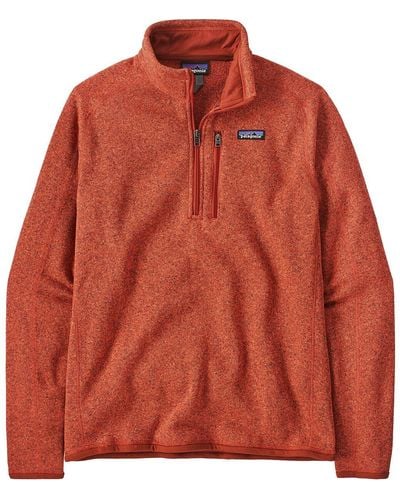 Patagonia Better Sweater 1/4-Zip Fleece Jacket - Red