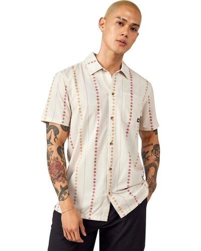 686 Nomad Perforated Button-Up Short-Sleeve Shirt - Natural