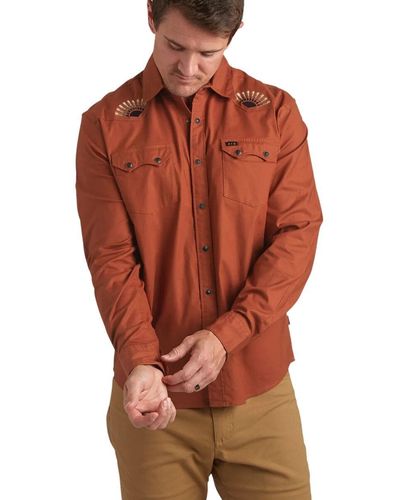 Howler Brothers Crosscut Deluxe Long-Sleeve Shirt - Brown