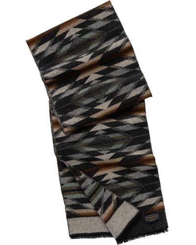 Pendleton Jacquard Wool Scarf - Brown