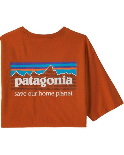 Patagonia P-6 Mission Organic T-shirt - Orange