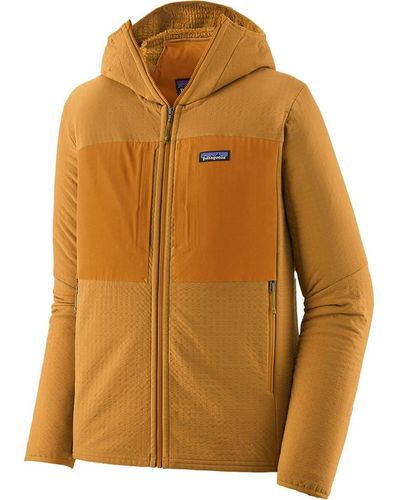 Patagonia R2 Techface Hooded Fleece Jacket - Brown
