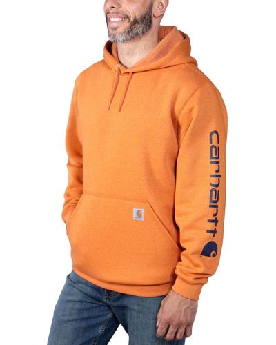 Carhartt Midweight Signature Sleeve Hooded Sweatshirt - Orange