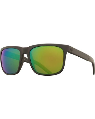 Electric Knoxville S Polarized Sunglasses Matte/Ohm Plus Polar Bronze - Green