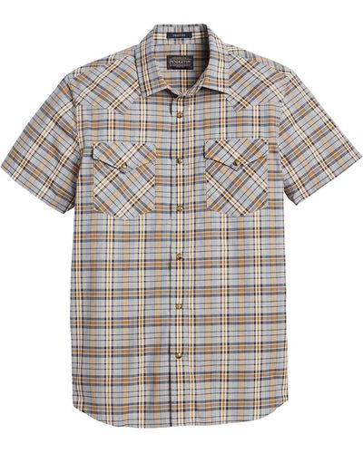 Pendleton Frontier Short-Sleeve Shirt - Gray