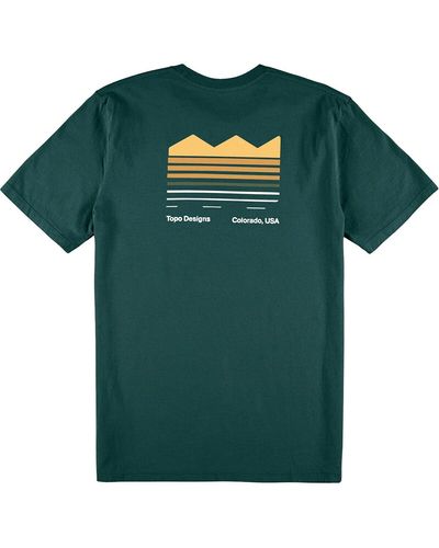 Topo Strata Map T-shirt - Green