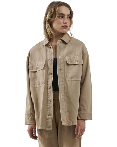 Thrills Discovery Overshirt Jacket - Brown