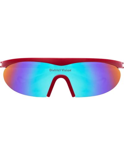 District Vision Koharu Eclipse Sunglasses Metallic/ Mirror - Blue