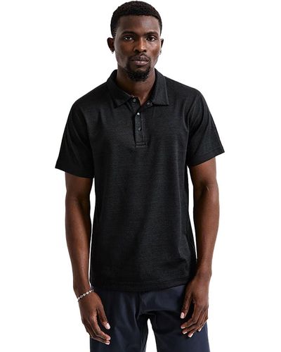 Reigning Champ Solotex Mesh Polo - Black