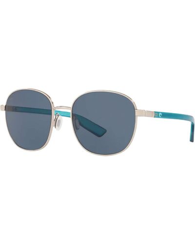 Costa Egret 580P Polarized Sunglasses Brushed/580P Polycarbonate - Blue