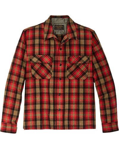 Filson Buckner Wool Camp Shirt - Red