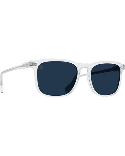 Raen Wiley Polarized Sunglasses Crystal Clear/Polarized Smoke - Blue