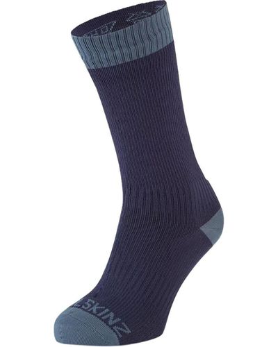 SealSkinz Waterproof Warm Weather Mid Length Sock - Blue