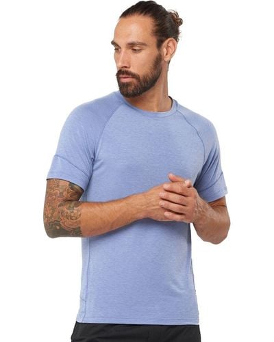 Salomon Runlife Short-sleeve Shirt - Blue