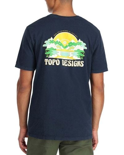 Topo Peaks & Valleys T-Shirt - Blue
