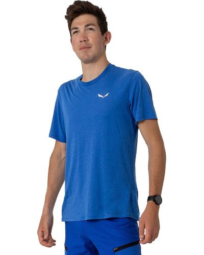 Salewa Alpine Hemp Logo Short-sleeve T-shirt - Blue